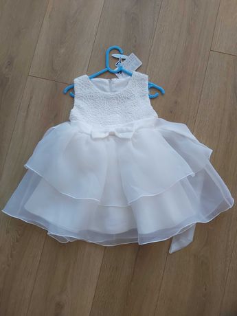 Nowa biała sukienka.Rozm.98/104