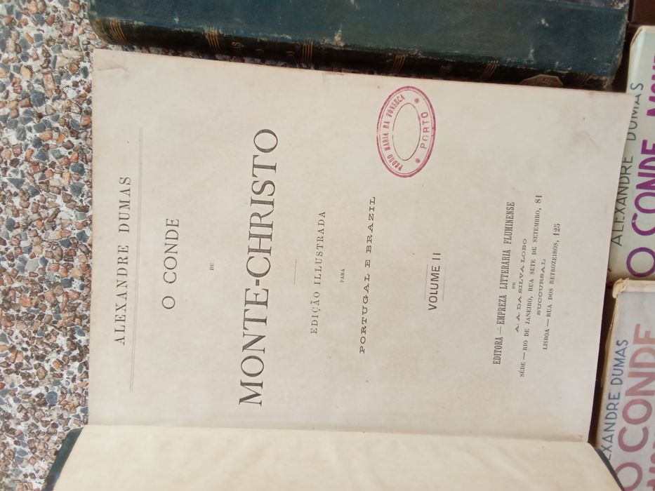 Livros antigos conde Monte Cristo e filhodesde8E-Lapis grande3EDesde3E