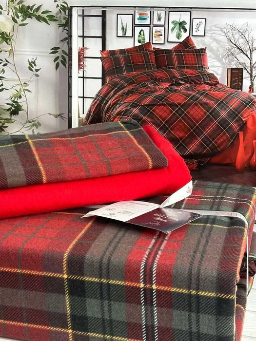 Полуторний (Євро ) комплект постільної білизни з Фланелі. Туреччина.