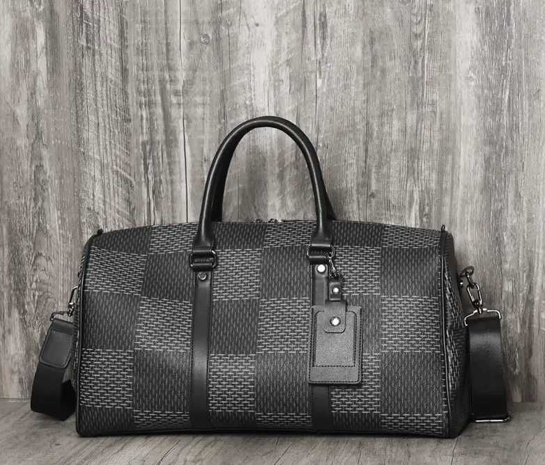 Мужская кожаная дорожня сумка для ручної поклажі в літак поїзд зал топ