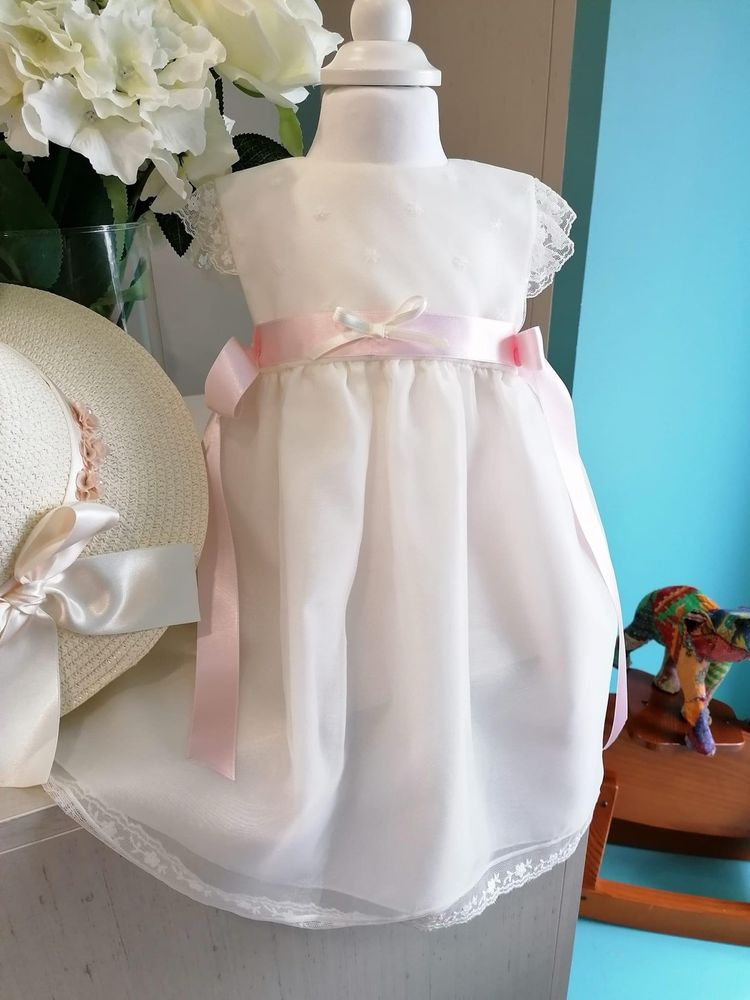 Vestido de batizado 12 meses novo