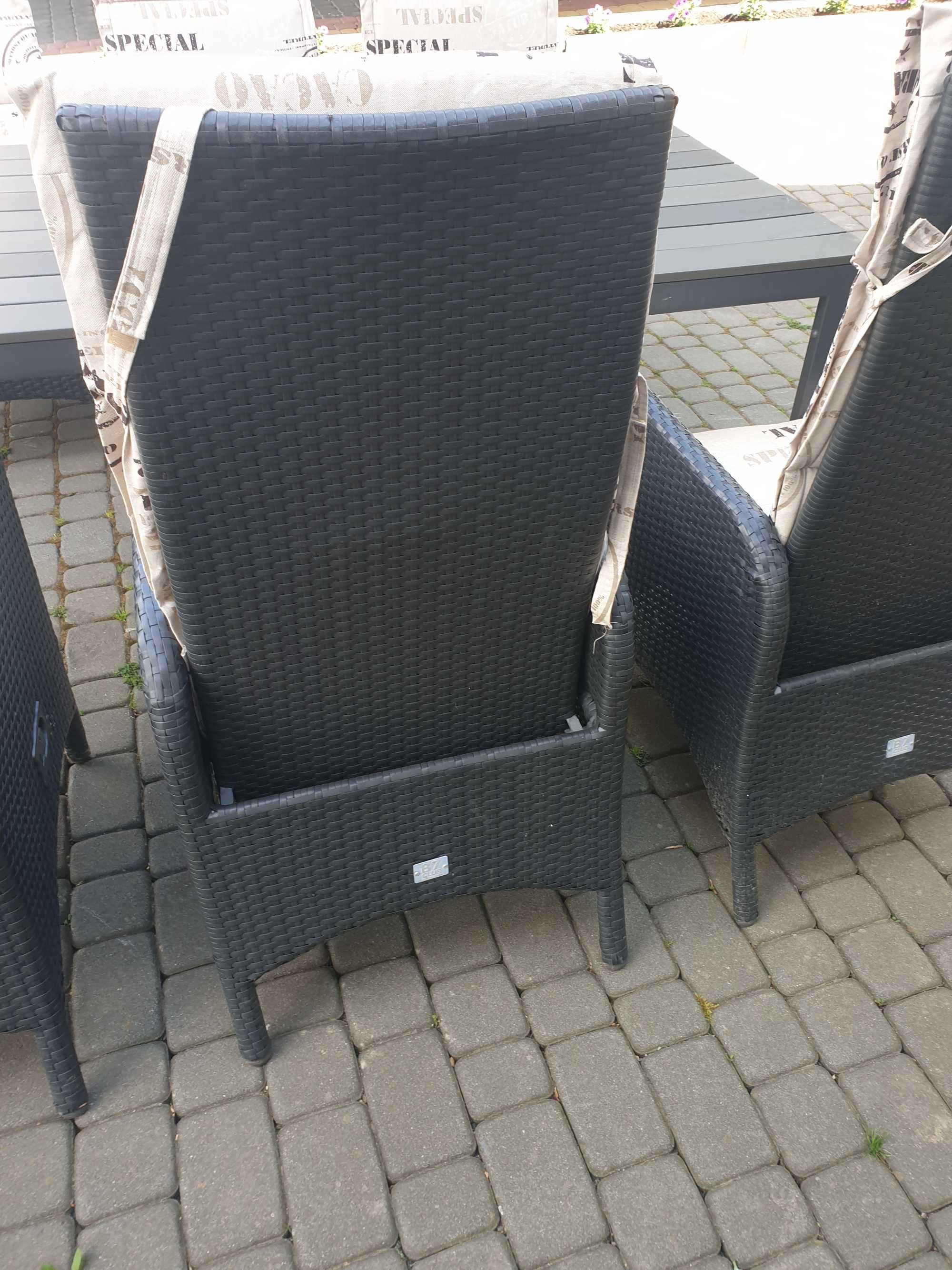 B7 Club zestaw mebli 6 regulowanych krzeseł ogrodowych na taras i stół