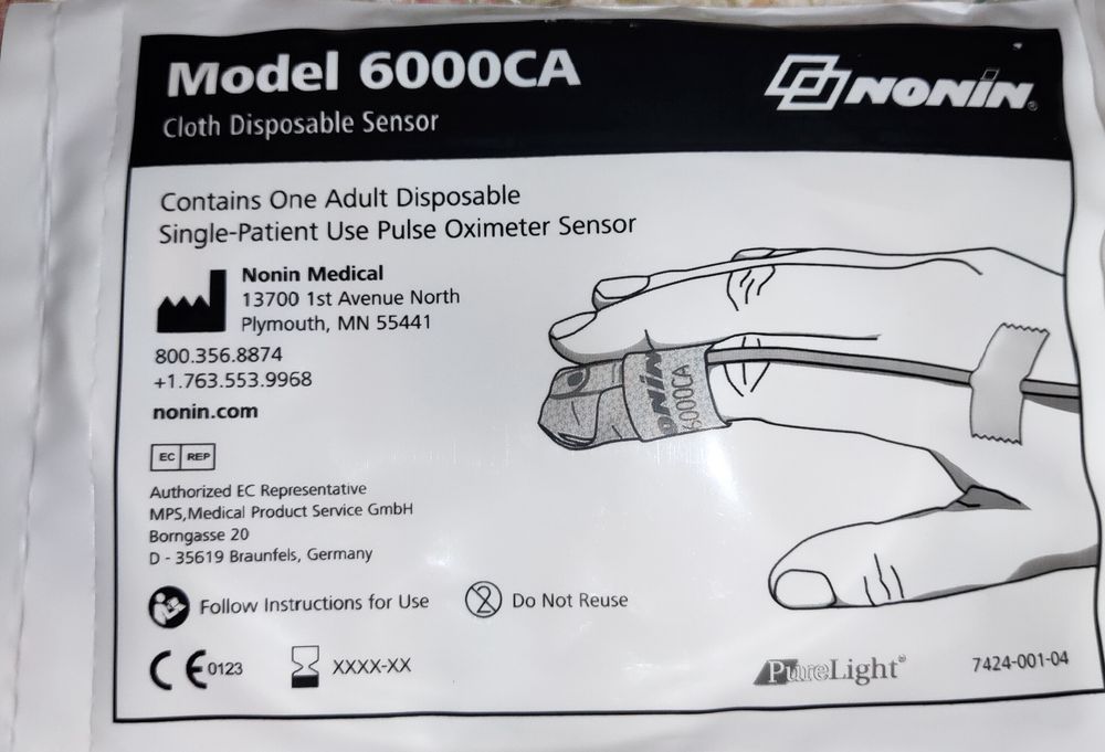 Одноразовый датчик SpO2  Nonin 6000CA