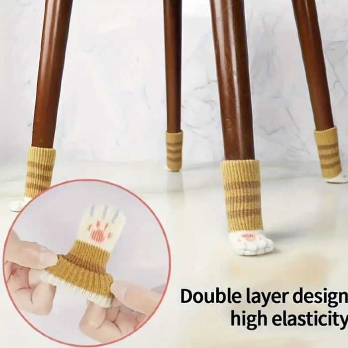 Шкарпетки (накладки) для ніжок стільців "Котячи лапки" 4 шт набор