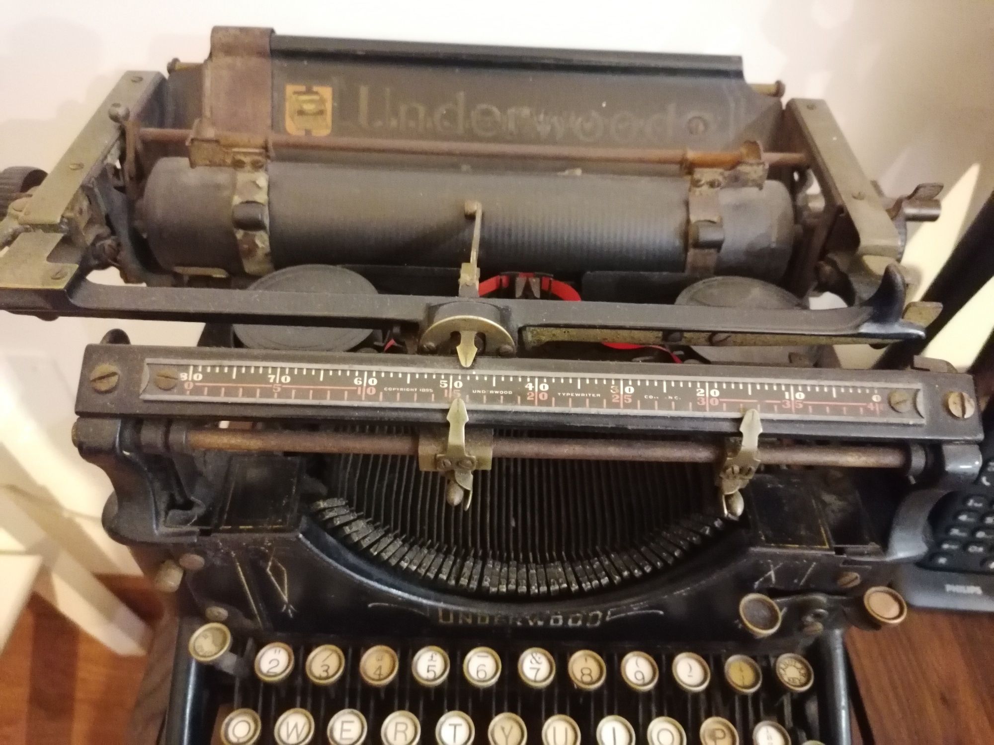 Relíquia Máquina de escrever Underwood 5 de 1918