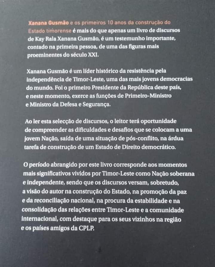 Xanana Gusmão -os primeiros 10 anos da construção do estado Timorense