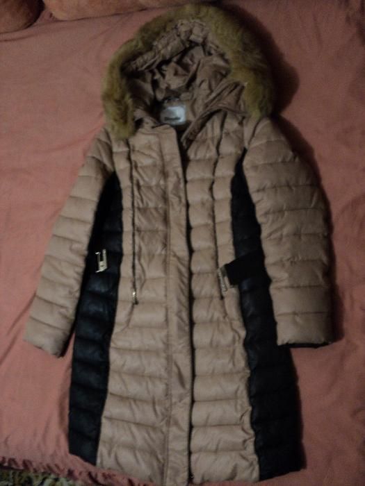 Зимнее женское пальто (холлофайбер)+сумка+рукавички+шапка