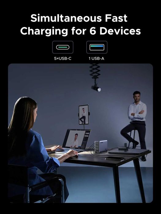 UGREEN Nexode 500W USB-C Desktop Charger – НОВИЙ Потужна зарядка