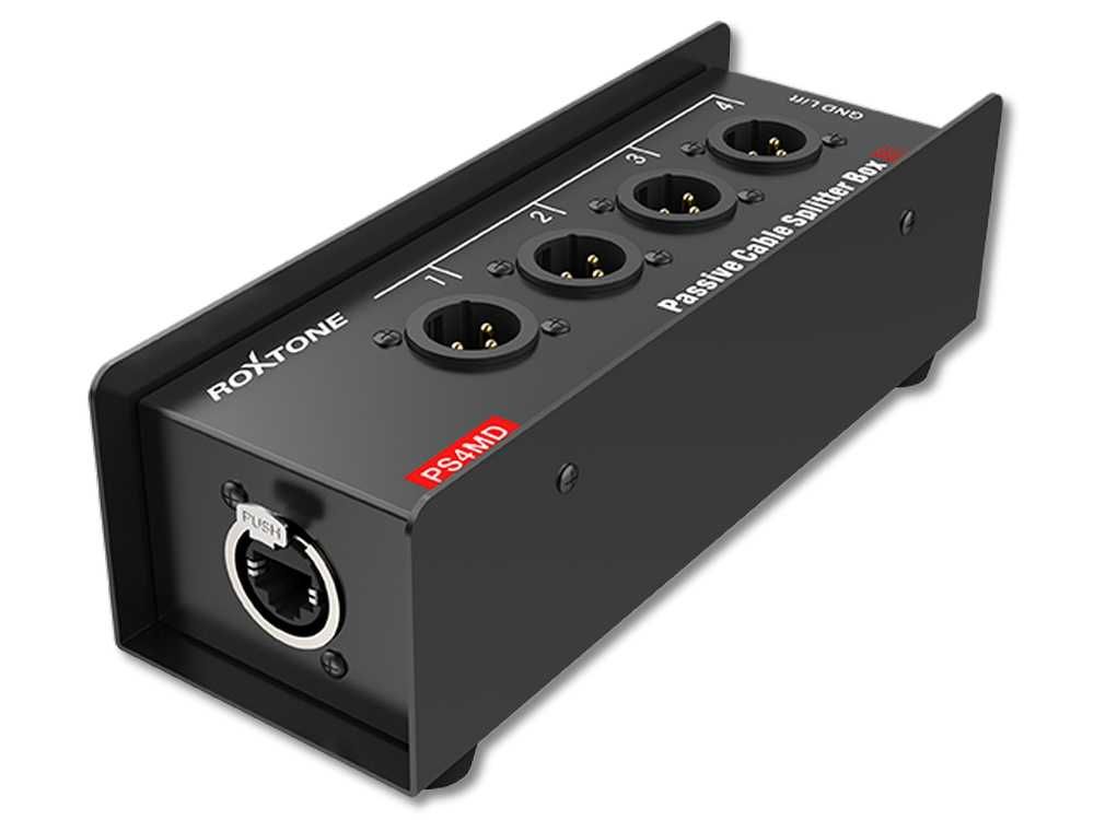 PS4MD - Splitter box ETHERCON - 4xXLR 3-pin męski (czarny) ROXTONE