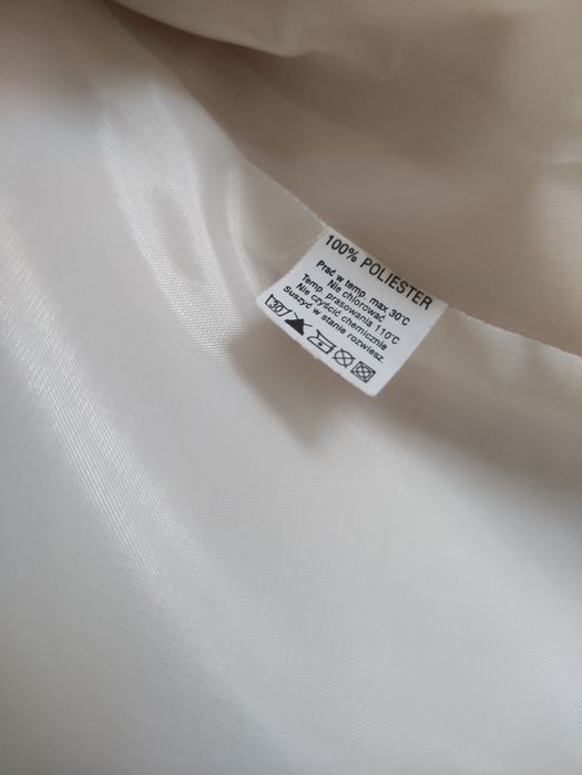 Sukienka koktajlowa kremowa  na wesele komunię chrzest rozm. 42