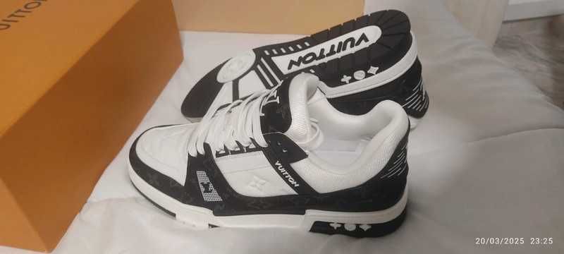 ButyBlack LouisVuitton LvDamskie i MęskieCasualoweTrampki Trainer,42
