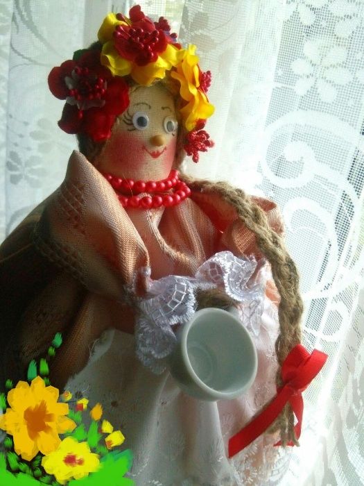 Кукла на чайник сувенир / грелка / чайная бабка handmade