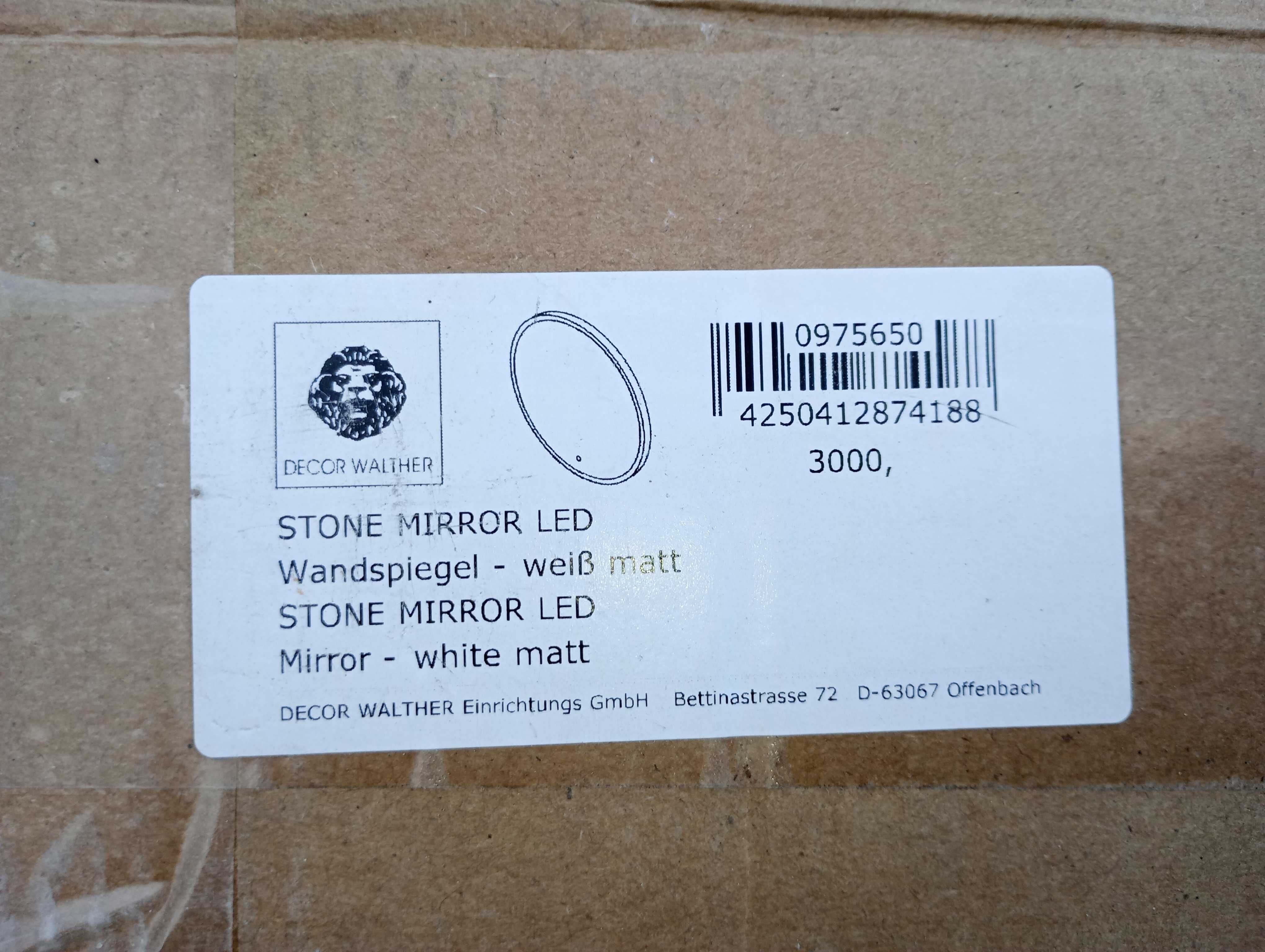 Decor Walther Stone Lustro Led Biały Mat 70cm 975650