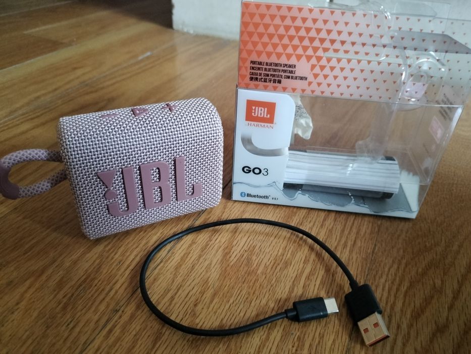 Coluna som JBL GO 3 ROSA