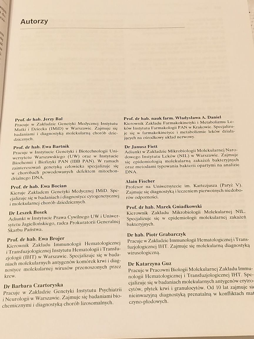 Biologia molekularna w medycynie. Elementy genetyki  klinicznej