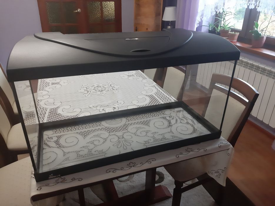 Sprzedam akwarium o pojemności 112L z całym wyposażeniem oraz rybkami.