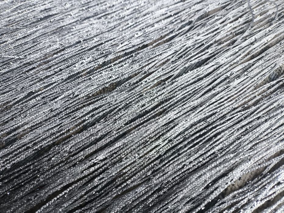 Firana nitka srebrne łezki makaron