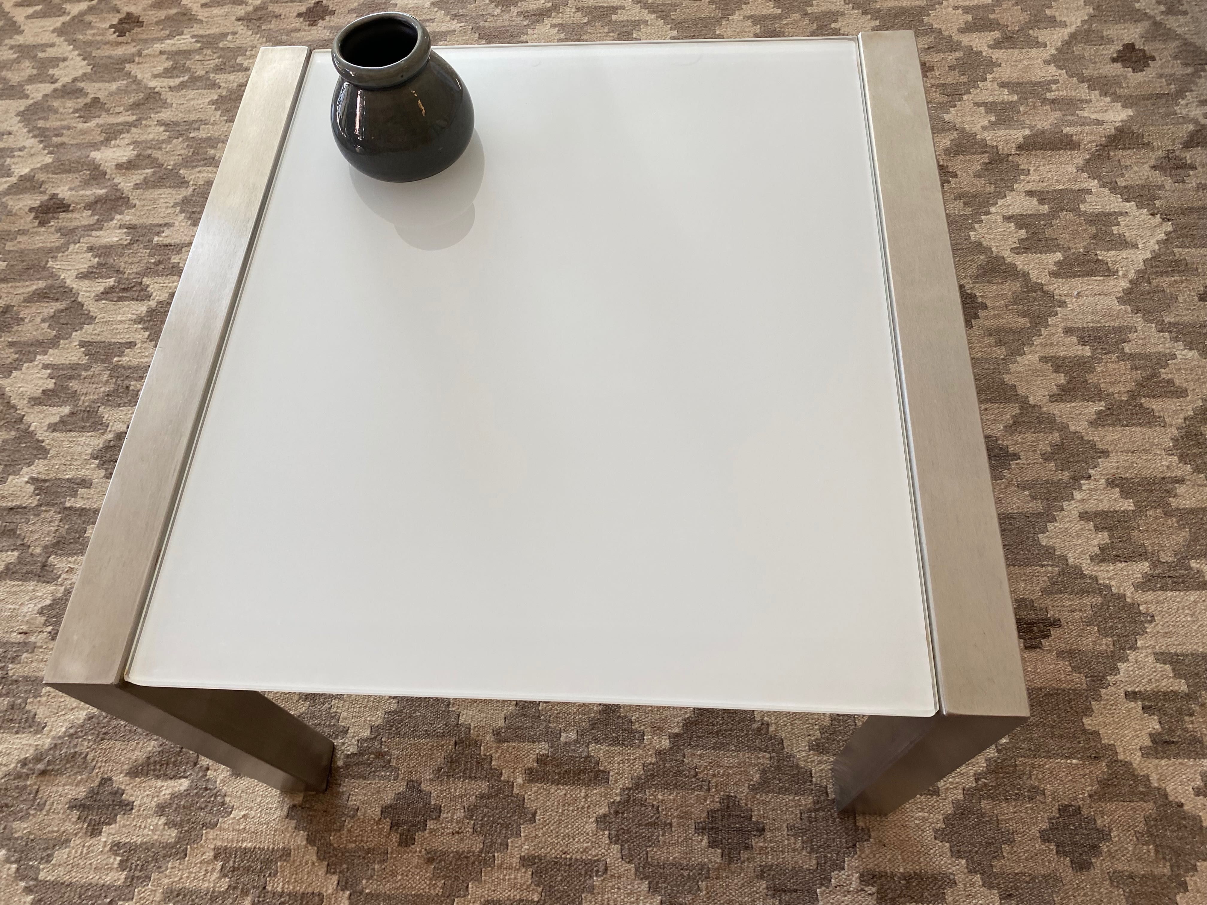 Mesa - Cane-Line - Dinamarca - Aço - Vidro Branco