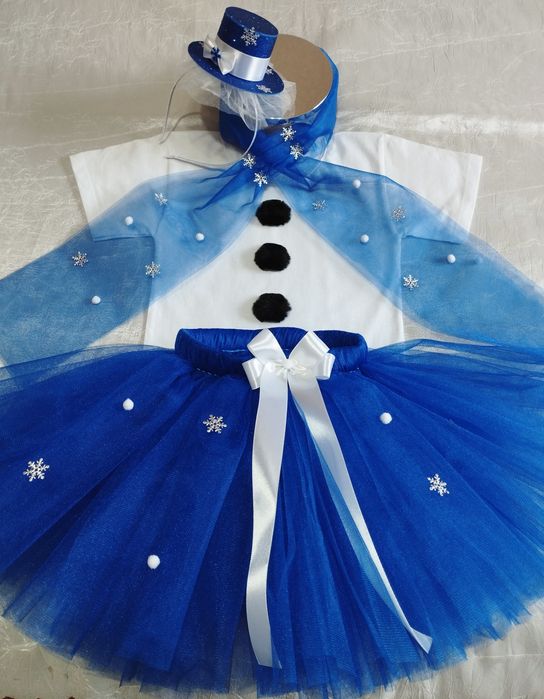 Костюм Сніжинки, Сніговичка для дівчинки, Зайки, Сніговика