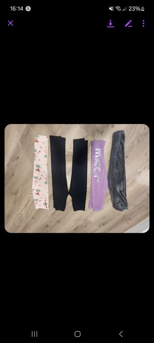Zestaw legginsów  128