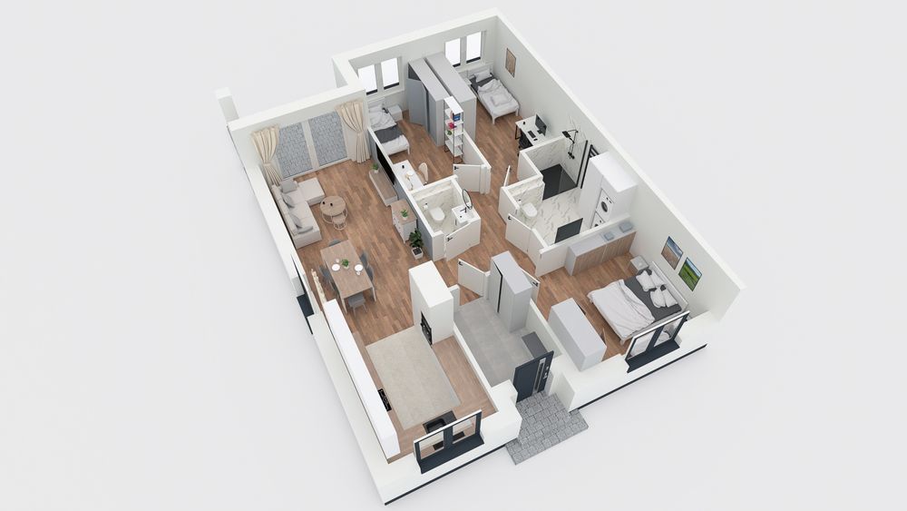 Dom parterowy w zabudowie bliźniaczej