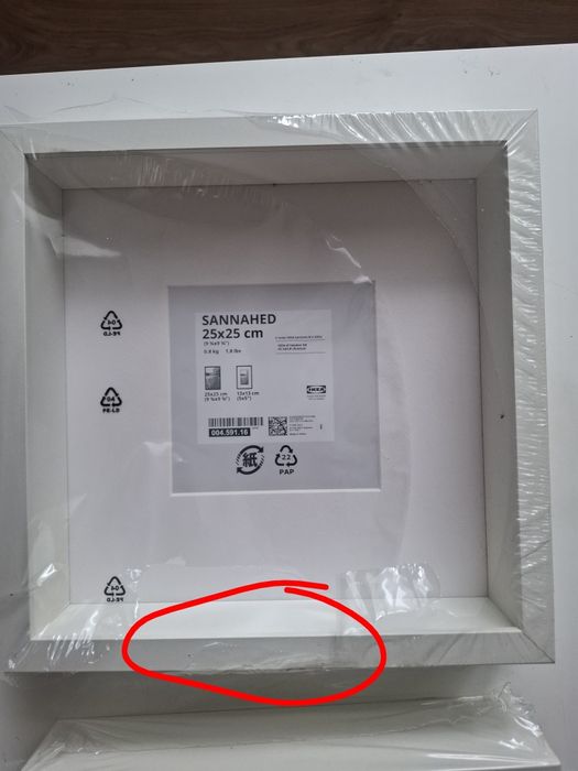 4 ramki sannahed białe