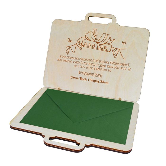 Pudełko na 18. urodziny z grafiką na pieniądze – Idealny prezent!