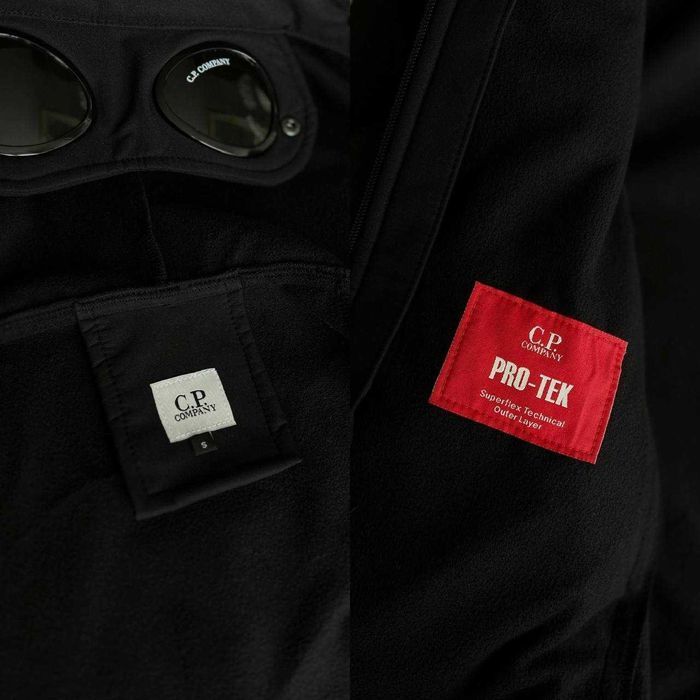 Вітровка C.P. Company Black Soft Shell на мікрофлісі з бірками i57/CP1