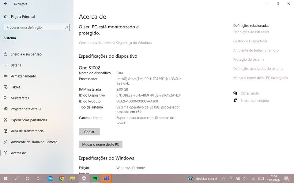 Portátil Acer hibrido