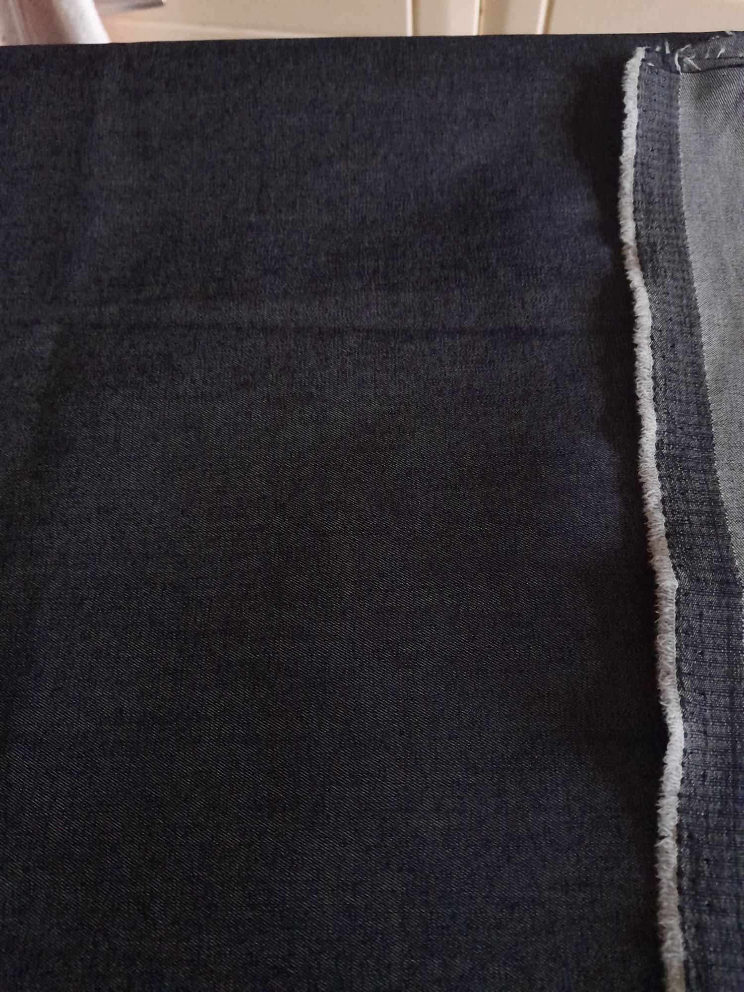 4 Retalhos de ganga fina azul escuro algodão e licra com 3,60 m -