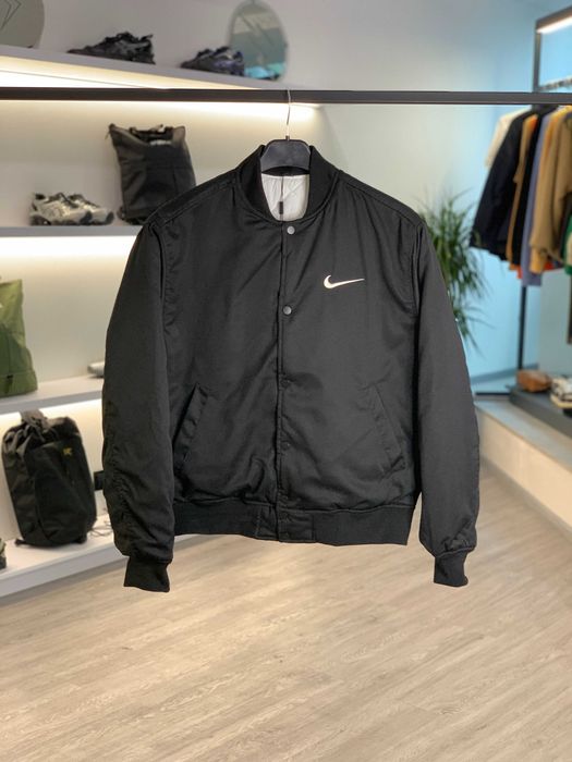 Куртка Stussy x Nike Reversible Varsity Jacket Medium Black/Sail