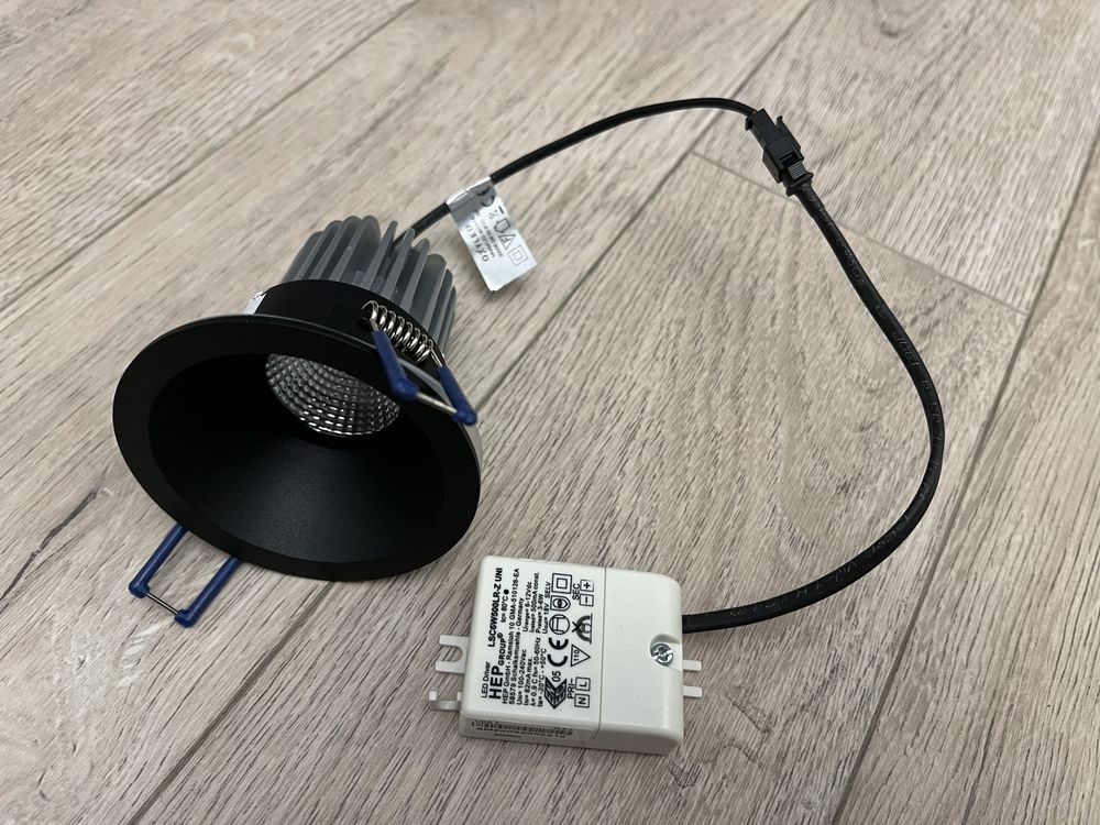 Oświetlenie podtynkowe LED Oxyled Pero RO okrągła IP20 6W czarna