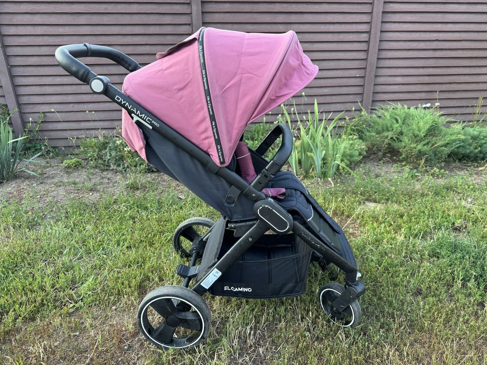 Коляска EL CAMINO DYNAMIC PRO розовая с черным