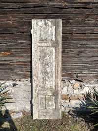 Stare drewniane zabytkowe drzwi zabytek PRL i starsze