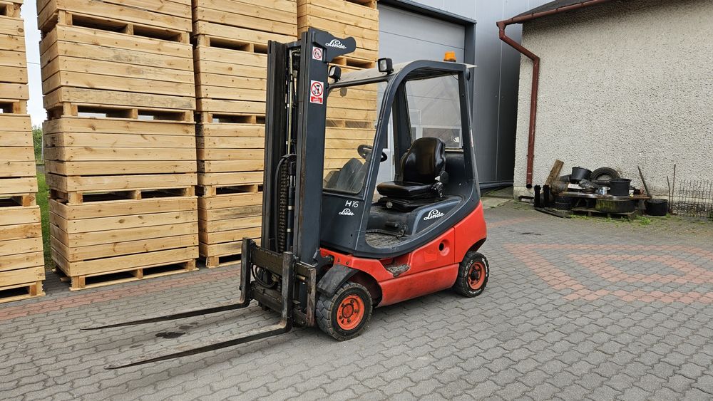 Wózek Widłowy Linde H16T Tylko 7600MTG triplex gaz terenowy Przesuw