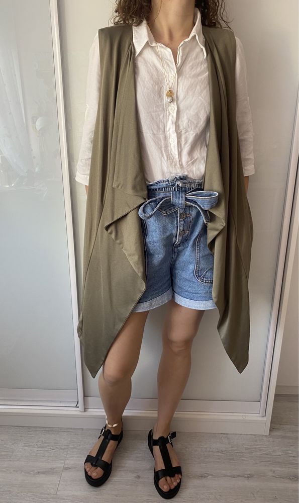 New look 40/L khaki narzutka kamizelka nowa okazja oversize