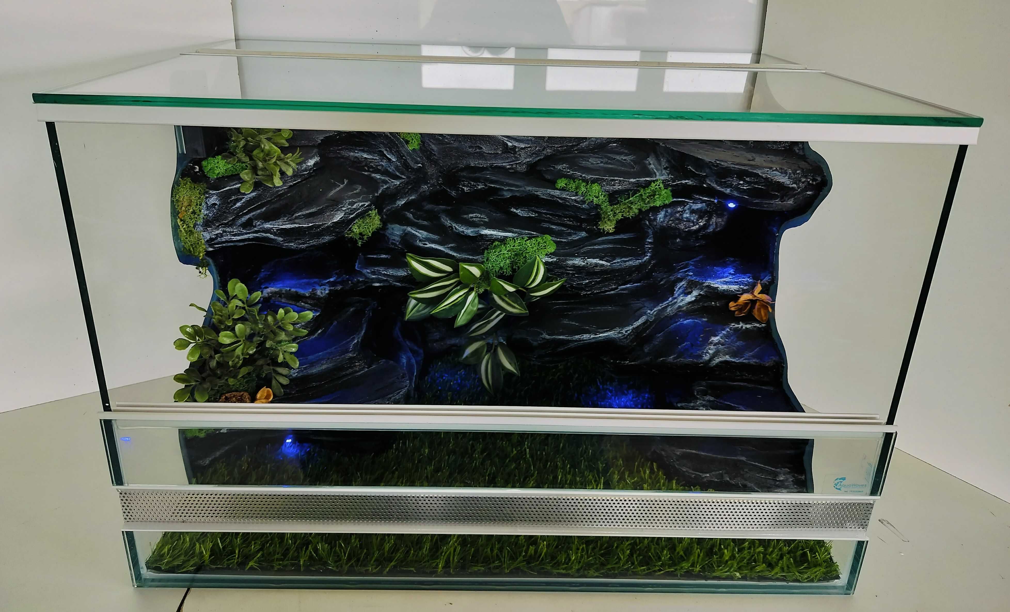 Terrarium z wyposażeniem dla gekona lamparciego, TW33B3L, AquaWaves