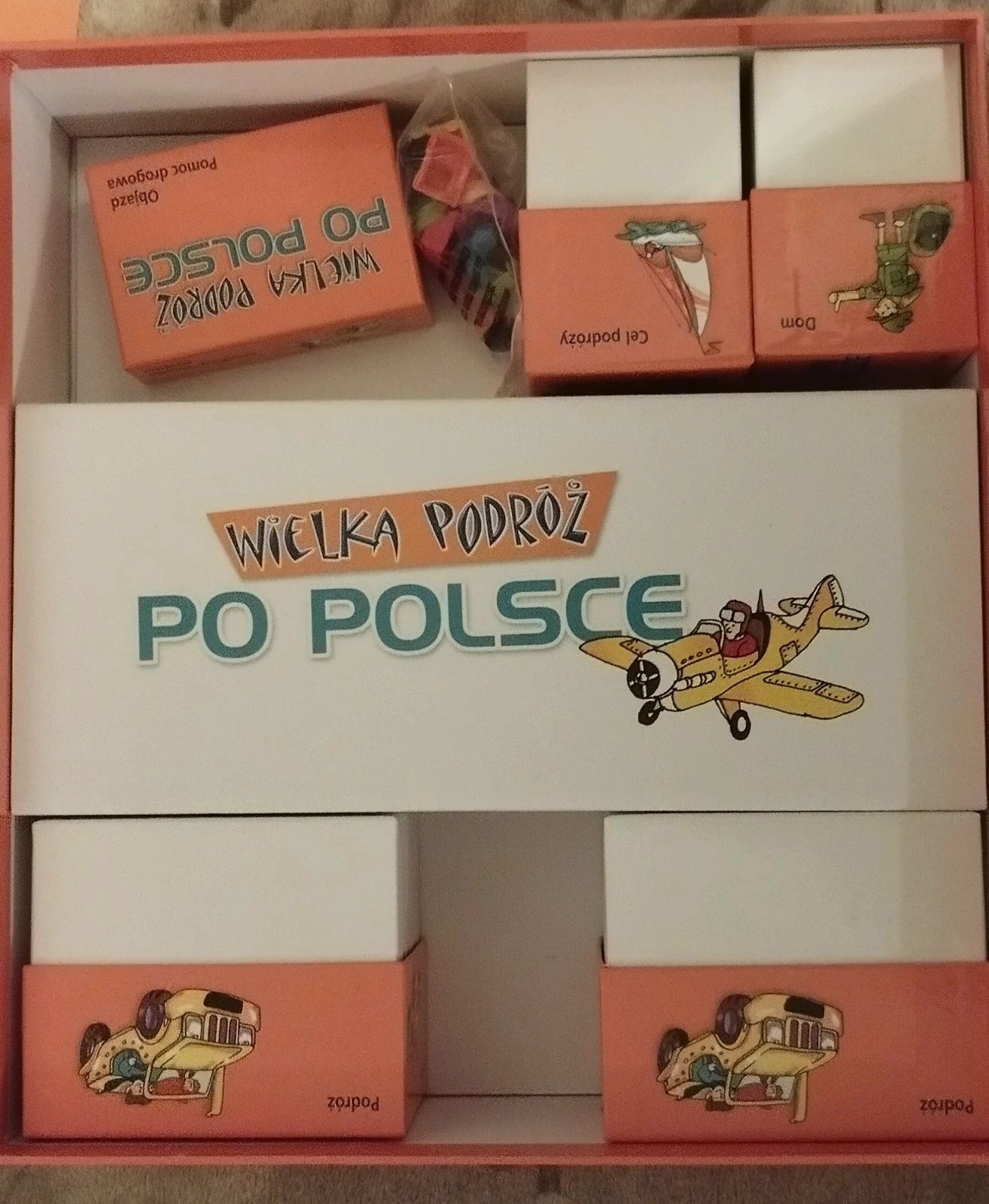 Wielka podróż po Polsce. Gra planszowa. Otwarta. Nie używana.