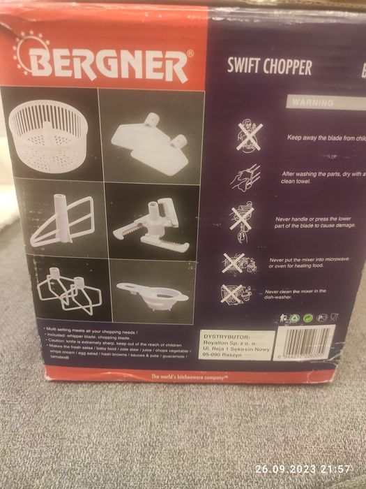 Ręczny robot kuchenny, maszynka do szatkowania