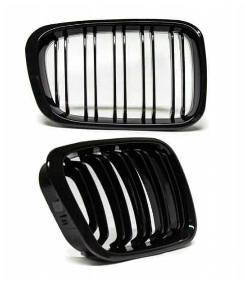 Nerki Grill BMW 3 E46 4D PRE LCI Czarny Połysk