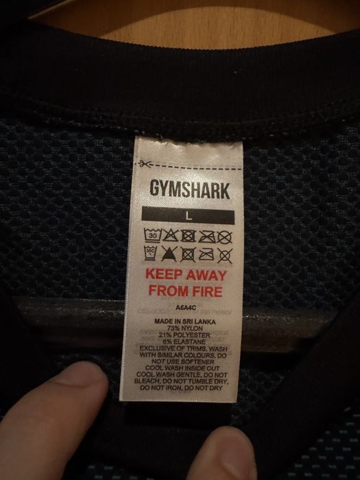 GymShark Onyx 5.0 Seamless T-shirt Black/Brand Blue