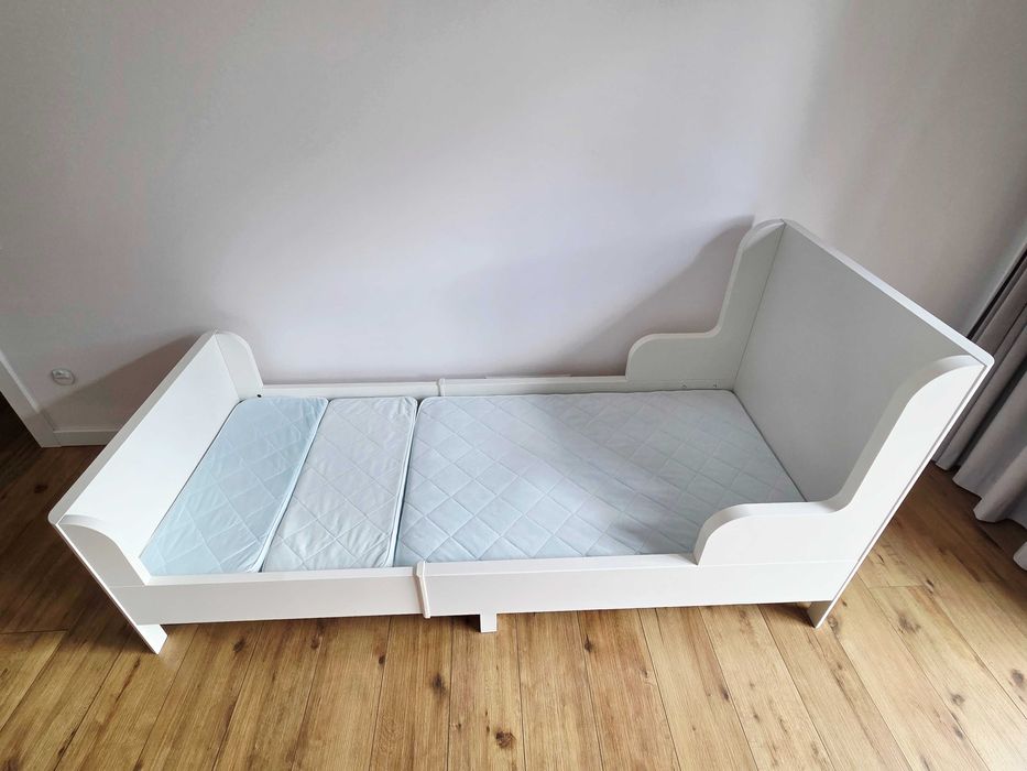 Łóżko Busunge IKEA BIAŁE + stelaż + materac