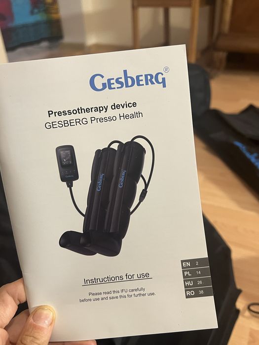 Aparat do presoterapii i drenażu limfatycznego- pełen zestaw Gesberg
