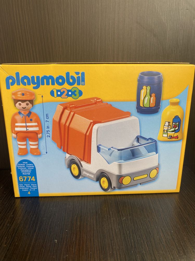 Playmobil 123 -  Śmieciarka 6774 (Nowa) + Mój piesek 70406  (Nowy)