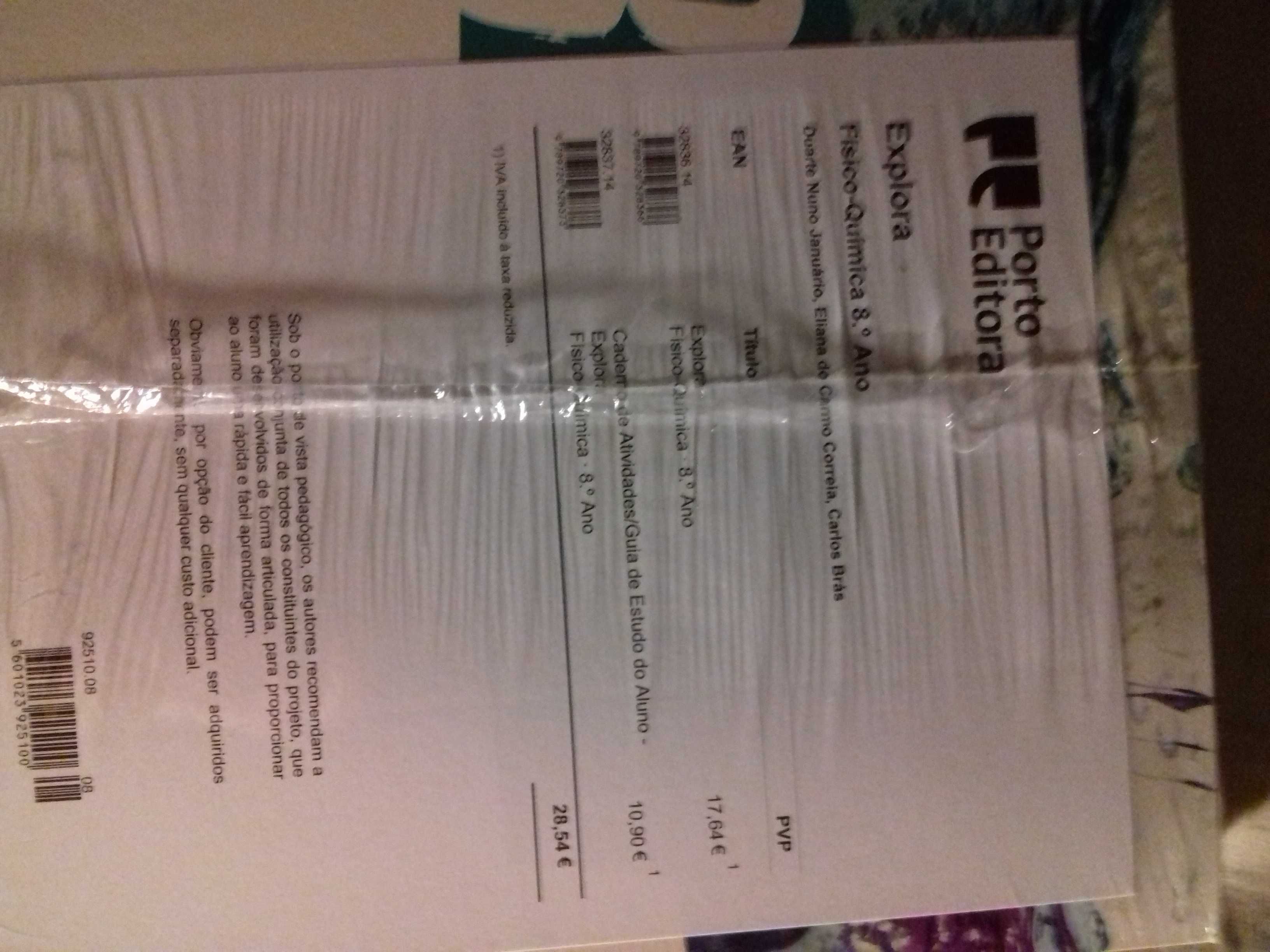 8°ano NOVOS Manual+caderno de Físico-Química.