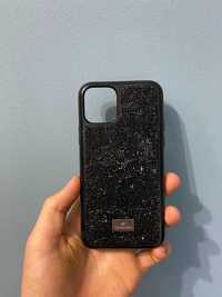 ETUI case Svarovski iPhone 11 Pro czarne kryształy