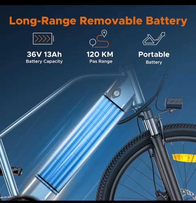 Rower elektryczny gorski miejski 250w nowy.