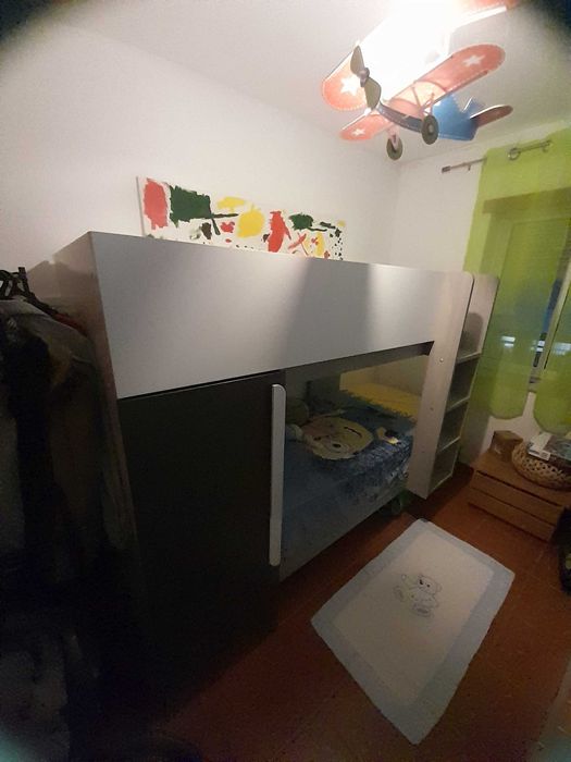 Beliche com armário integrado 2x90x190cm