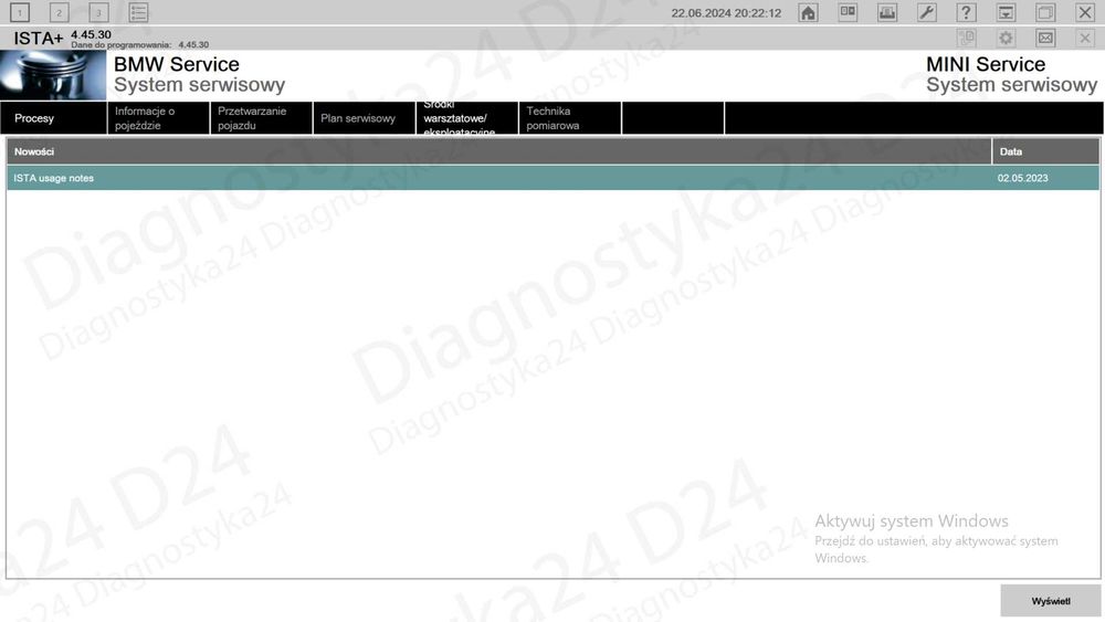 GOTOWY Dysk SSD 1TB BMW Icom ISTA+ 4.45 PL Polska/ESYS/INPA/NCS Expert