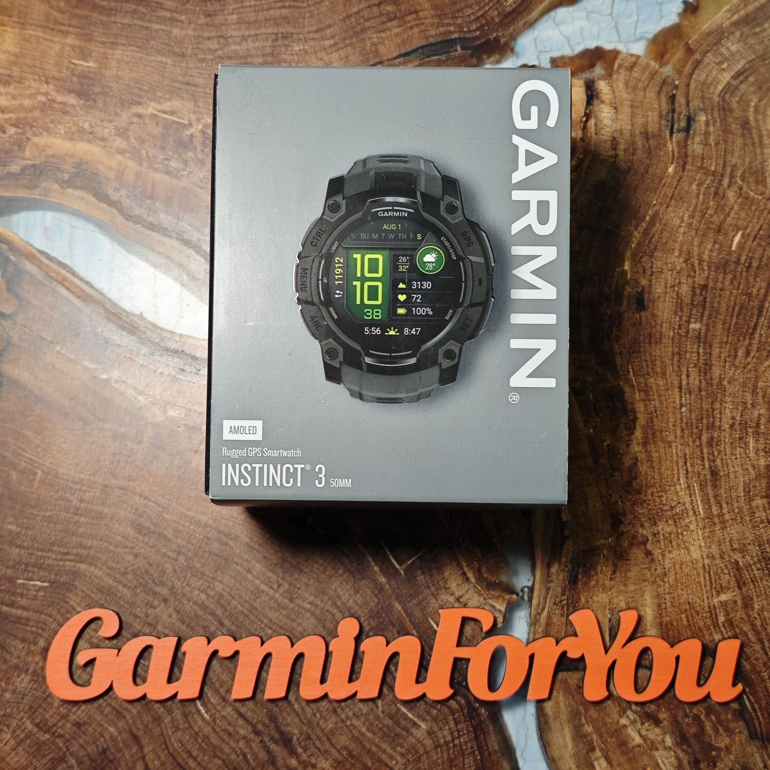 Garmin Instinct 3 (50 мм) AMOLED чорний/вугільний 010-03020-00